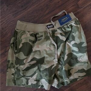 Polo by Ralph Lauren Men's Camo Athletic Drawstring Shorts - Olive/Khaki